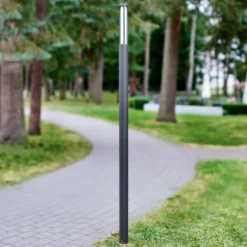 Lucande LED-ulkovalaisin Sidny, 220 cm, antrasiitti, IP54