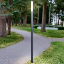 Lucande LED-ulkovalaisin Sidny, 220 cm, antrasiitti, IP54