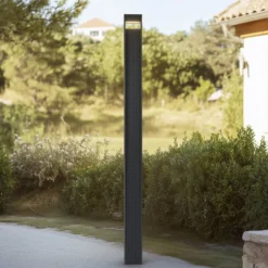 Lucande LED-ulkovalaisin Tavion, 230 cm, antrasiitti, IP65