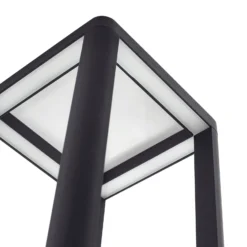 Lucande LED-ulkovalaisin Thorvid, korkeus 180 cm, musta