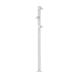 Lucande LED-ulkovalaisin Velira, vaaleanharmaa, 220 cm, 3-lamppuinen