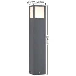 Lucande LED-valaisin Dewari, 65 cm, tummanharmaa, IP54