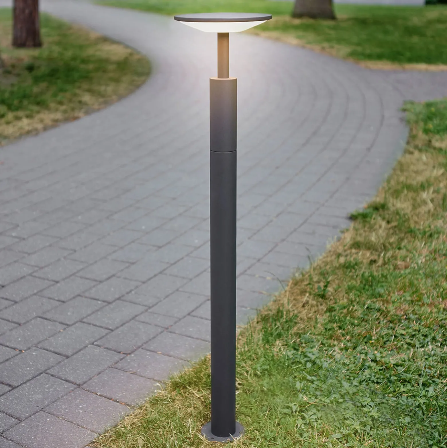 Lucande LED-valaisin Fenia, 100 cm, antrasiitti, IP65