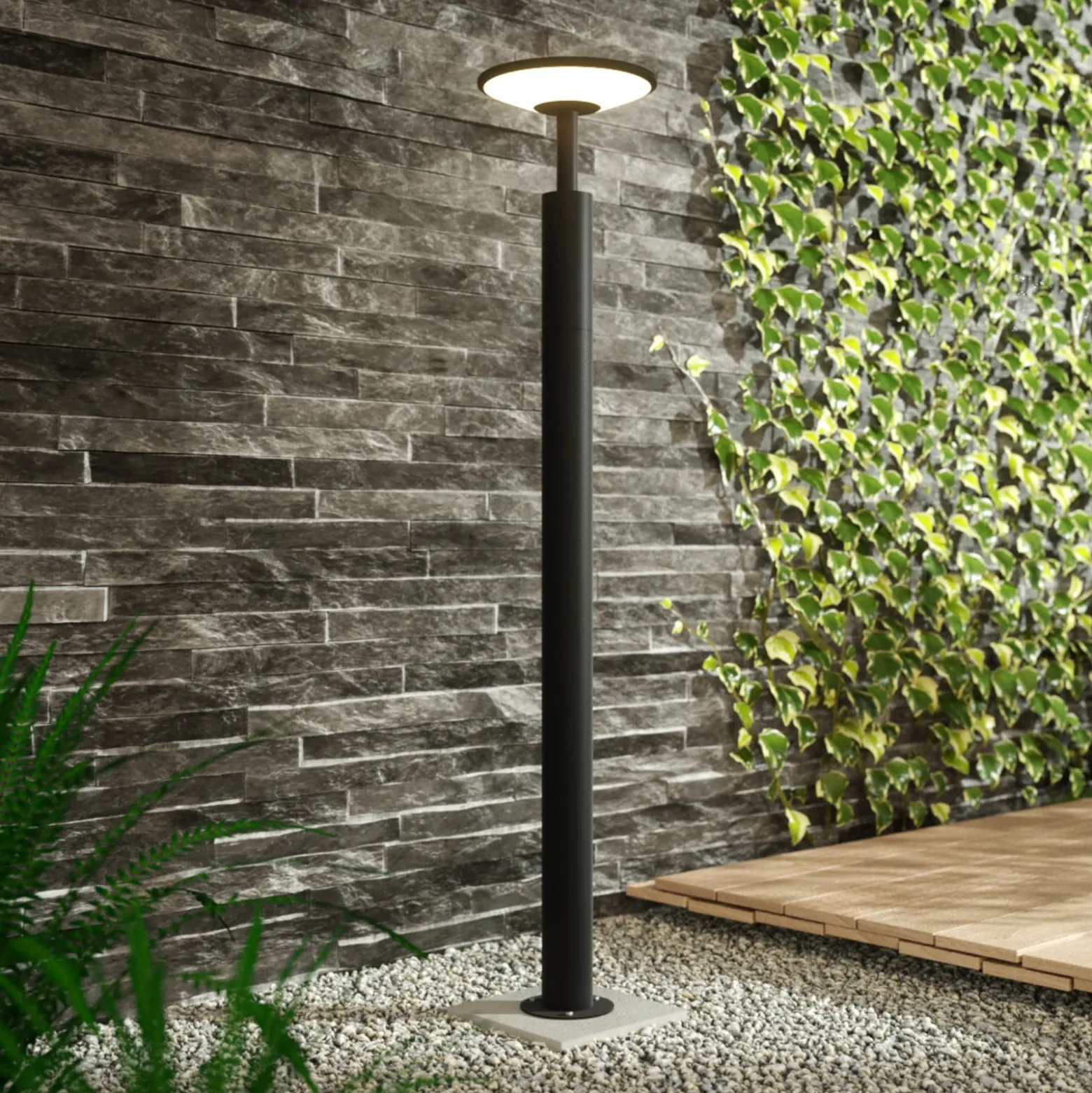 Lucande LED-valaisin Fenia, 100 cm, antrasiitti, IP65