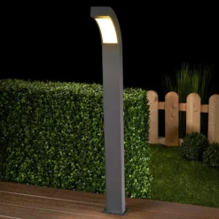 Lucande LED-valaisin Lennik, 100 cm, antrasiitti, metallia