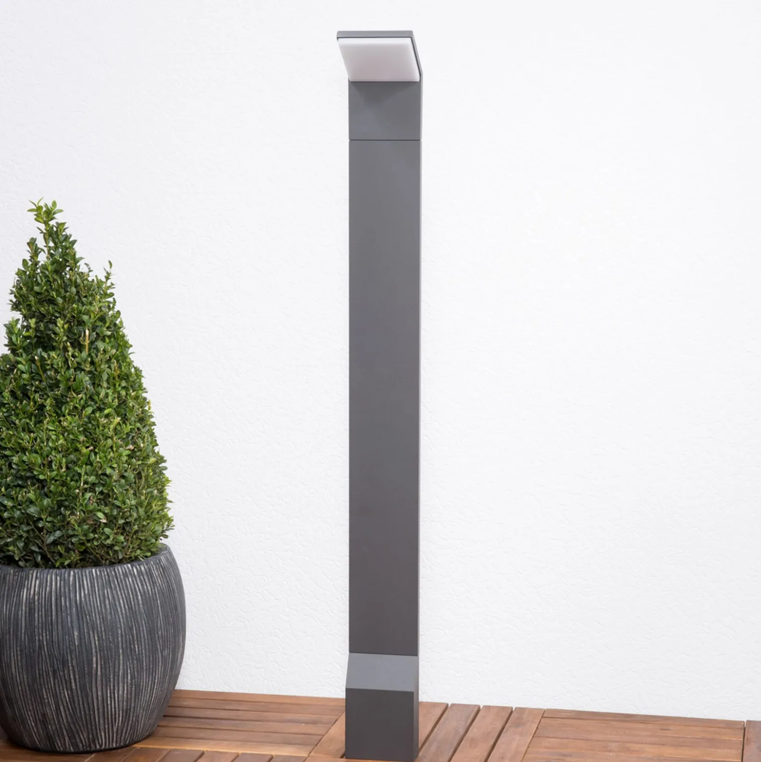 Lucande LED-valaisin Nevio, antrasiitti, metallia, 100 cm