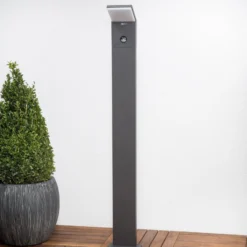 Lucande LED-valaisin Nevio, anturi, 100cm, antrasiitti, antrasiittipunainen