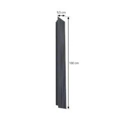 Lucande Melira LED-ulkoseinävalaisin, korkeus 100 cm, antrasiitti