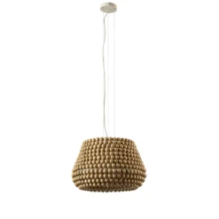Lucande Melori-riippuvalaisin, puu, luonnonväri, Ø 51 cm, E27