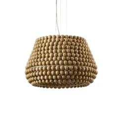 Lucande Melori-riippuvalaisin, puu, luonnonväri, Ø 51 cm, E27