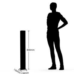 Lucande polkuvalaisin Fiola, 80 cm, antrasiitti, IP54