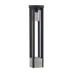Lucande polkuvalaisin Overa, harmaa, metalli, 68 cm, IP44, E27
