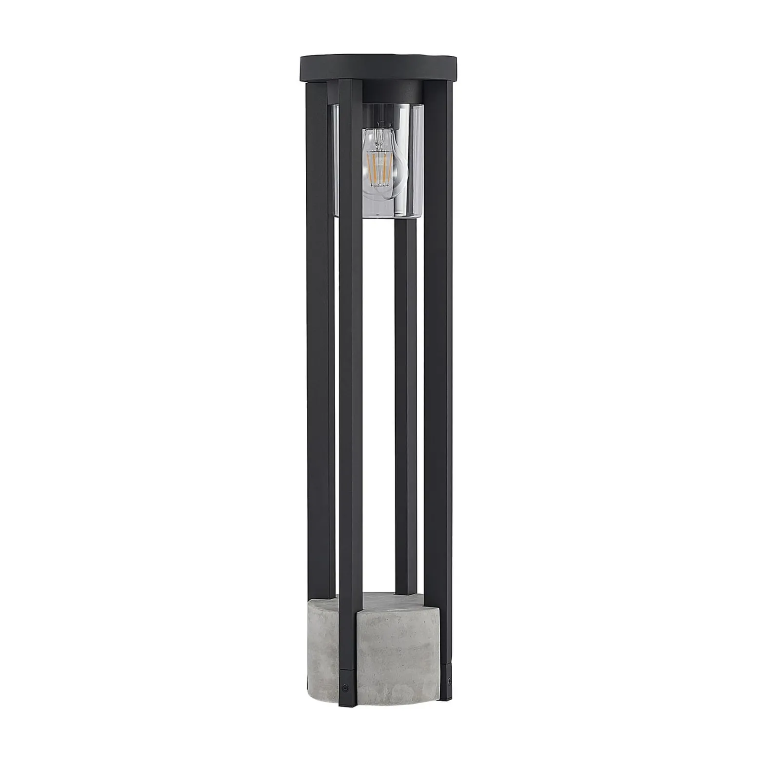 Lucande polkuvalaisin Overa, harmaa, metalli, 68 cm, IP44, E27