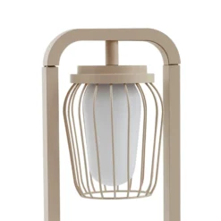 Lucande pylväsvalaisin Chandan, 90 cm, beige, metalli, IP54