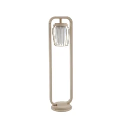 Lucande pylväsvalaisin Chandan, 90 cm, beige, metalli, IP54