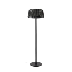 Lucande Pyravo -terassilämmitin, musta, 200 cm, alumiini, IP44
