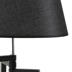 Lucande pöytävalaisin Amona, musta, tekstiili, 69 cm, kolmijalkainen