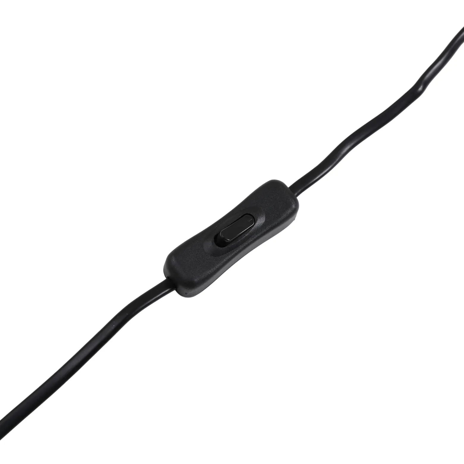 Lucande pöytävalaisin Amona, musta, tekstiili, 69 cm, kolmijalkainen