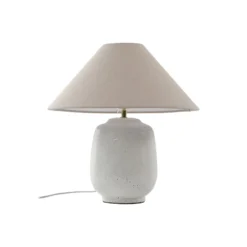 Lucande pöytävalaisin Thalorin, korkeus 47 cm, valkoinen, keramiikka