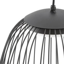 Lucande Richi LED-riippuvalaisin, musta, Ø35 cm, himmennettävä