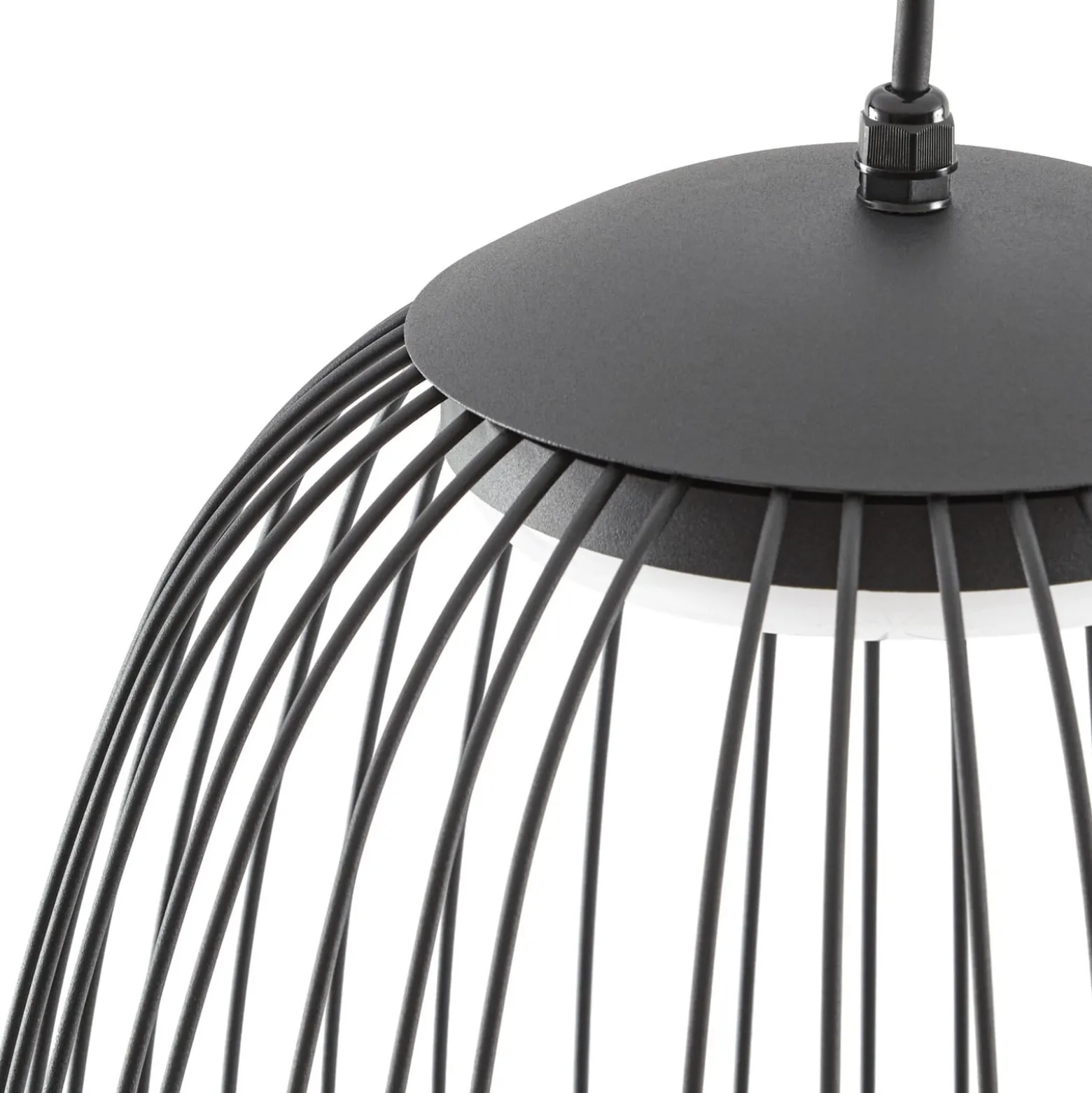 Lucande Richi LED-riippuvalaisin, musta, Ø35 cm, himmennettävä