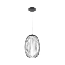 Lucande Richi LED-riippuvalaisin, musta, Ø35 cm, himmennettävä