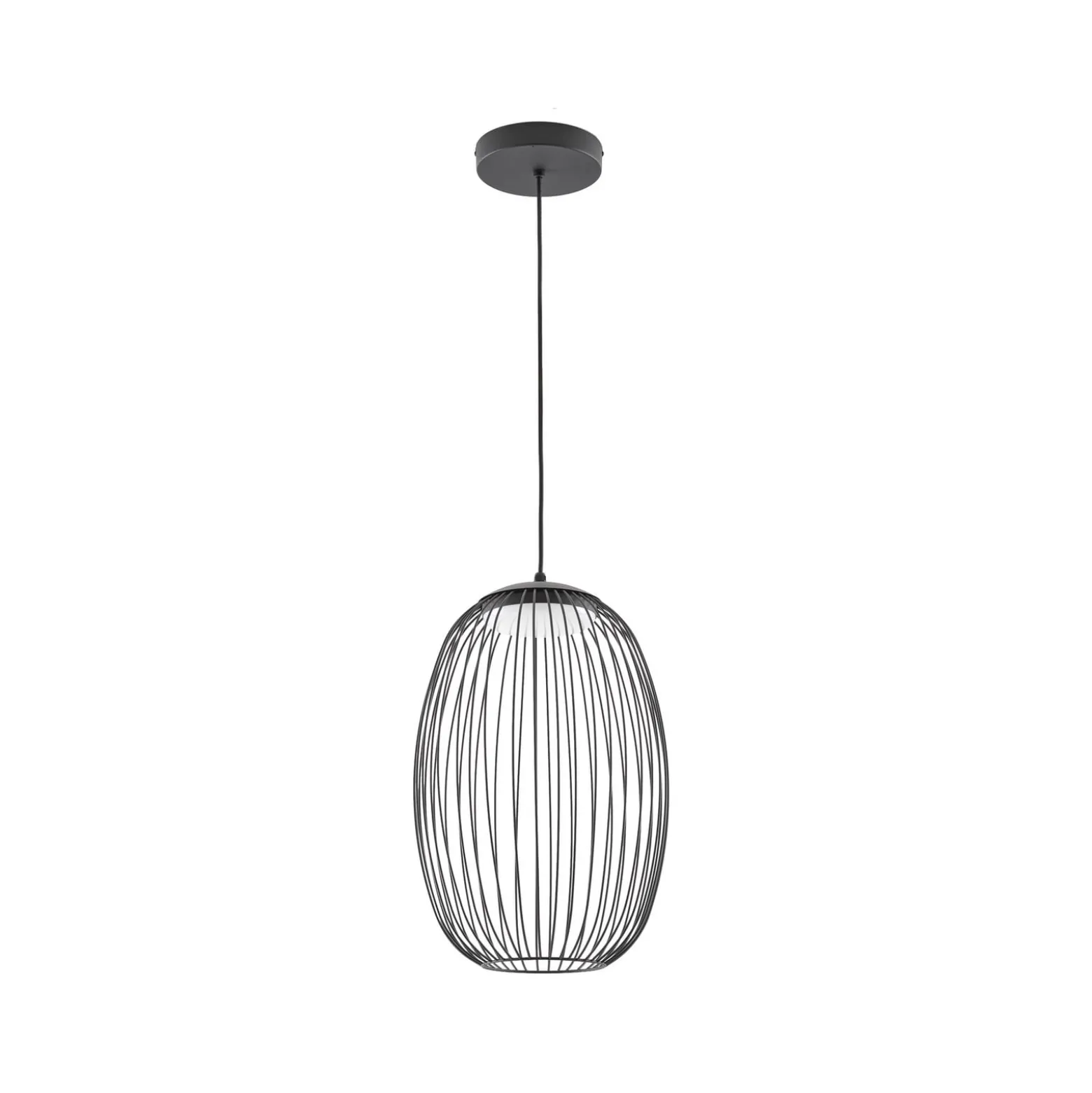 Lucande Richi LED-riippuvalaisin, musta, Ø35 cm, himmennettävä