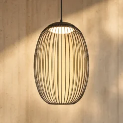 Lucande Richi LED-riippuvalaisin, musta, Ø35 cm, himmennettävä