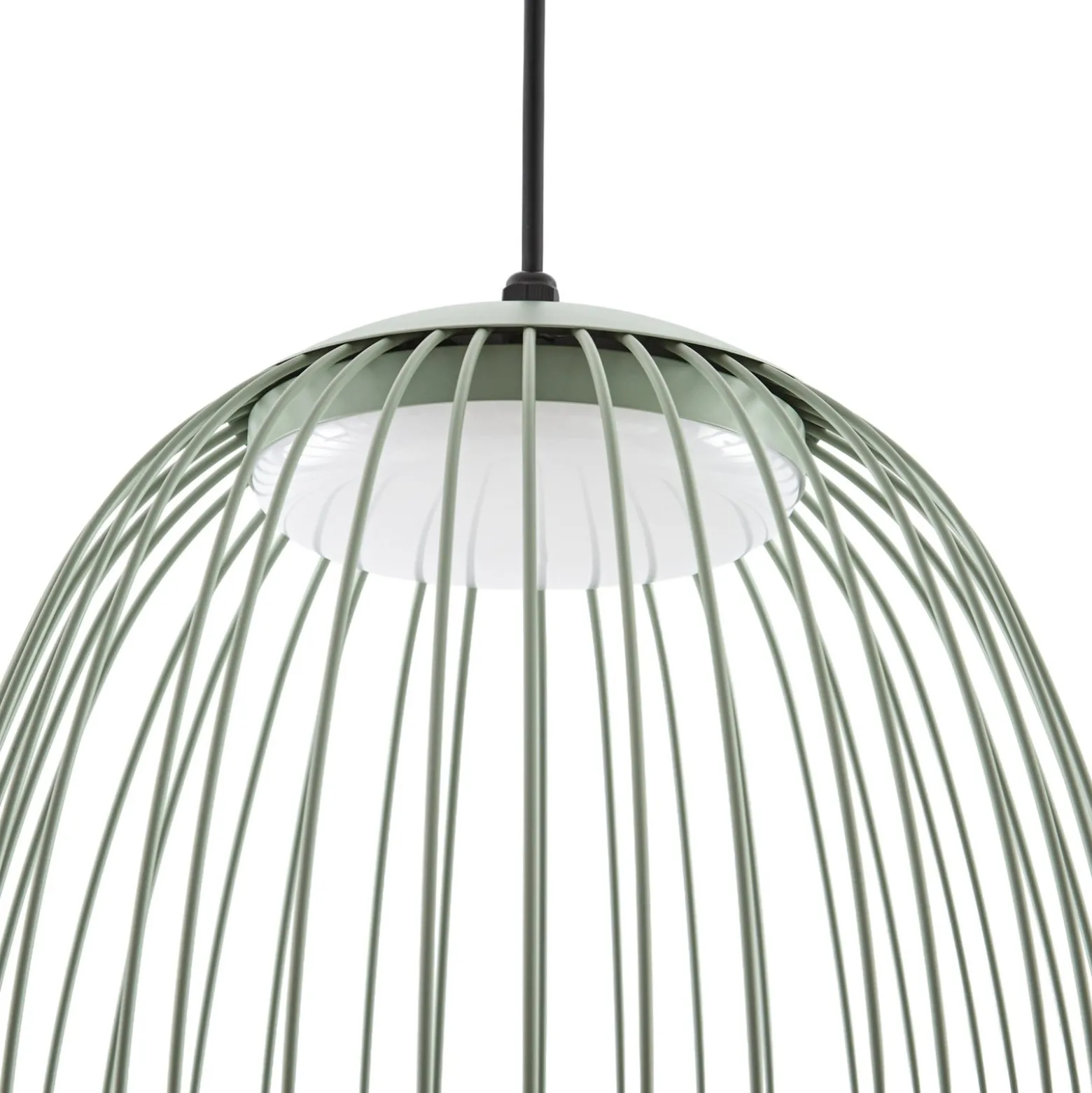 Lucande Richi LED-riippuvalaisin, vihreä, Ø 35 cm, himmennettävä