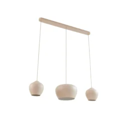 Lucande riippuvalaisin Malisa, beige, 3-lamppuinen, metalli, 90 cm
