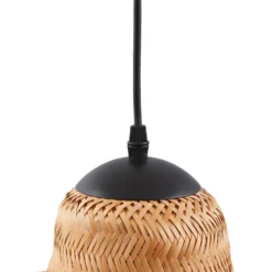Lucande-riippuvalaisin Rasmina, bambu, Ø 50 cm, 1-lamppuinen, 1-lamppuinen