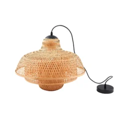 Lucande-riippuvalaisin Rasmina, bambu, Ø 50 cm, 1-lamppuinen, 1-lamppuinen
