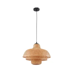 Lucande-riippuvalaisin Rasmina, bambu, Ø 50 cm, 1-lamppuinen, 1-lamppuinen