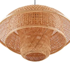 Lucande-riippuvalaisin Rasmina, bambu, Ø 50 cm, 1-lamppuinen, 1-lamppuinen