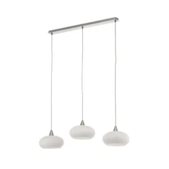 Lucande-riippuvalaisin Sharvil, 3-valo, valkoinen, lasi, 97cm