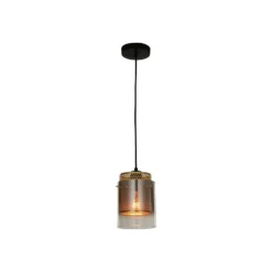 Lucande-riippuvalaisin Sterzy, Ø 15 cm, harmaa, lasi, E27