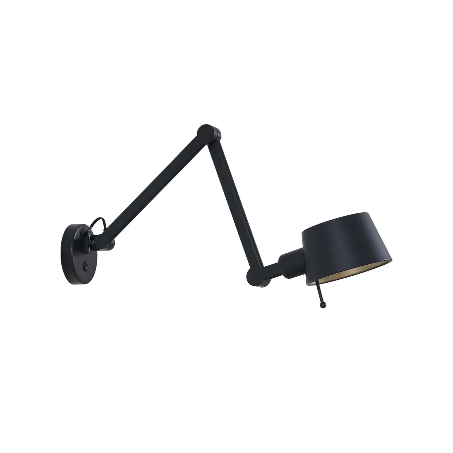 Lucande seinävalaisin Silka, musta, metallia, 9,5 cm korkeus