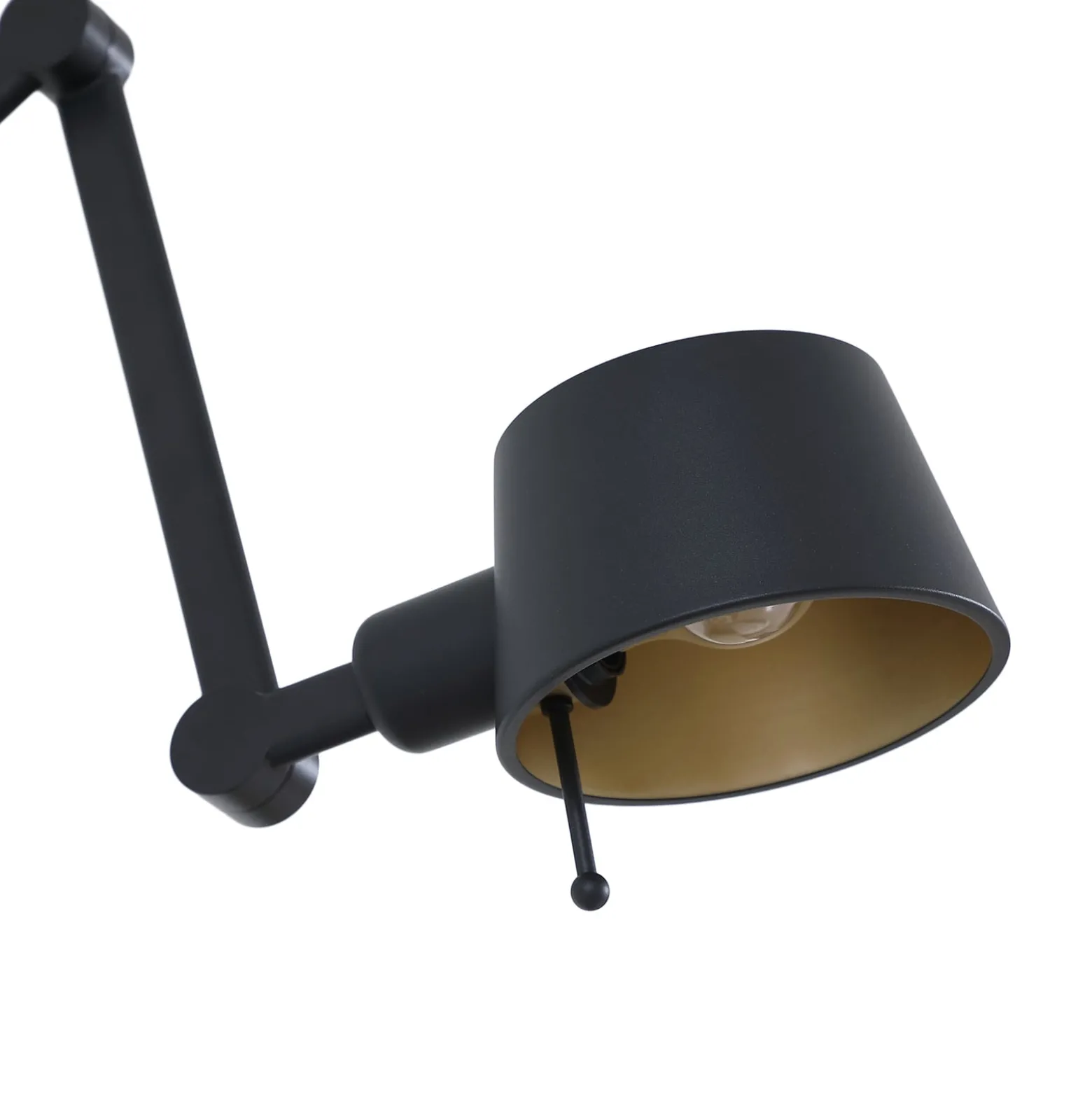Lucande seinävalaisin Silka, musta, metallia, 9,5 cm korkeus
