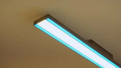 Lucande Smart LED kattovalaisin Leicy musta 10 cm RGB CCT