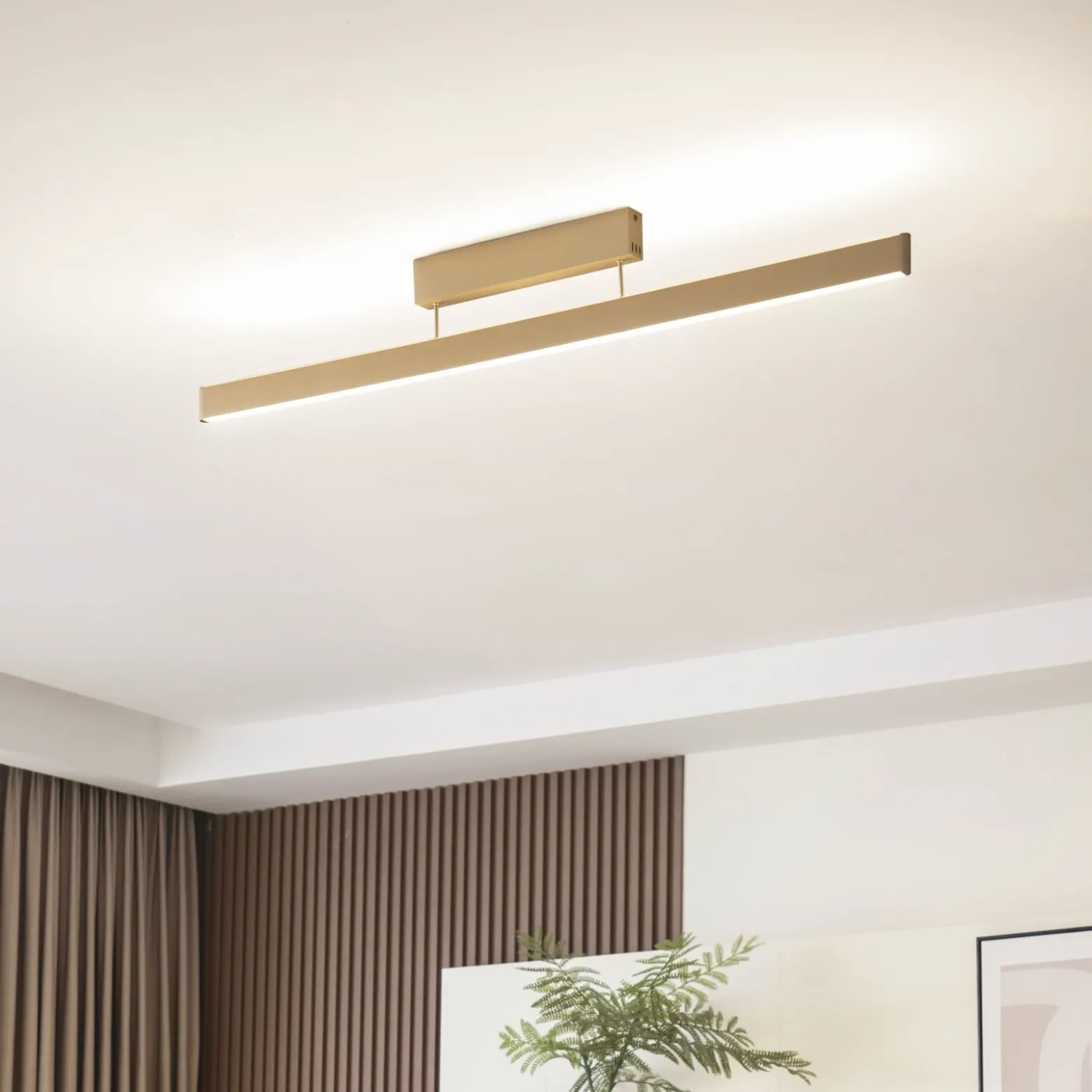 Lucande Smart LED kattovalaisin Mylosh, kulta, CCT, Tuya