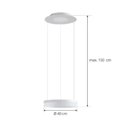 Lucande Smart LED-riippuvalaisin Squillo valkoinen Tuya RGBW CCT
