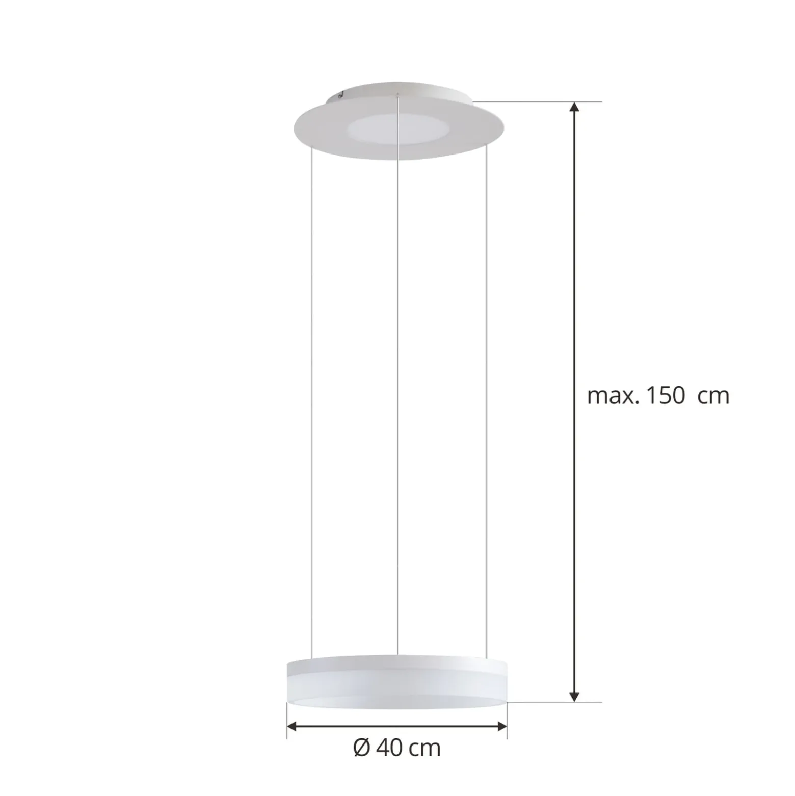 Lucande Smart LED-riippuvalaisin Squillo valkoinen Tuya RGBW CCT