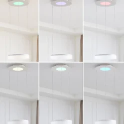 Lucande Smart LED-riippuvalaisin Squillo valkoinen Tuya RGBW CCT