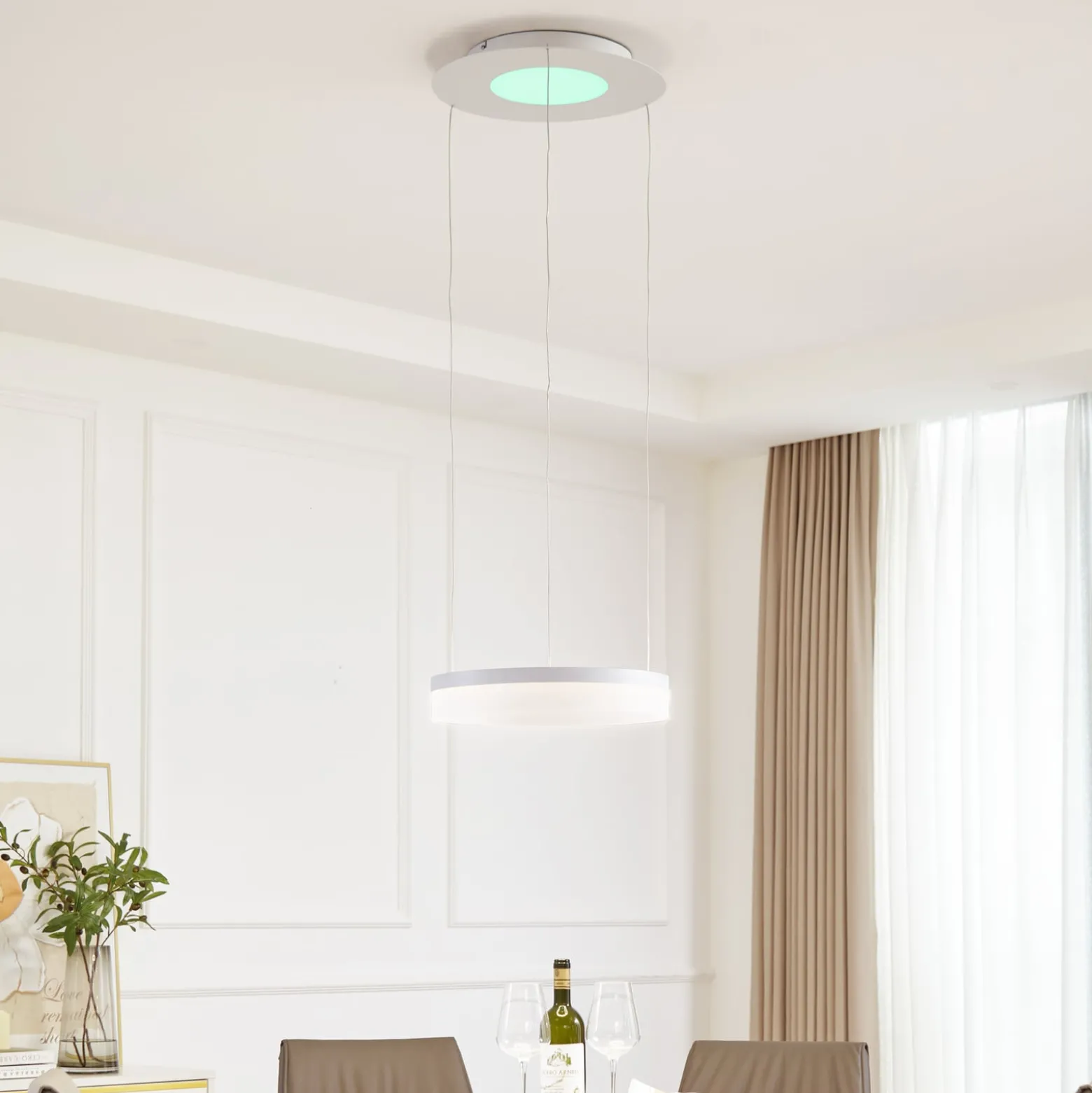 Lucande Smart LED-riippuvalaisin Squillo valkoinen Tuya RGBW CCT