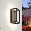 Lucande Thorvid LED-ulkoseinävalaisin, korkeus 26 cm, musta