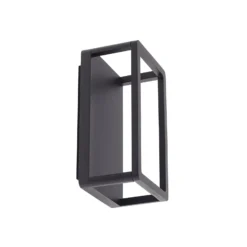 Lucande Thorvid LED-ulkoseinävalaisin, korkeus 26 cm, musta
