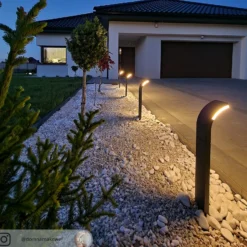 Lucande Timm LED-pylväsvalaisin, 60 cm, antrasiitti, metalli, IP54