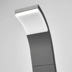 Lucande Timm LED-pylväsvalaisin, 100 cm, antrasiitti, metalli, IP54