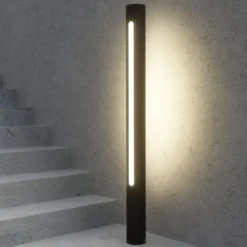 Lucande Tomas LED-projektorilamppu, 75 cm, tummanharmaa, IP54