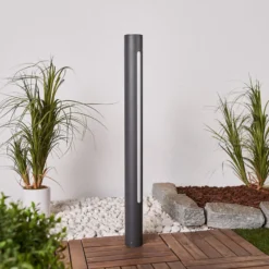 Lucande Tomas LED-projektorilamppu, 75 cm, tummanharmaa, IP54